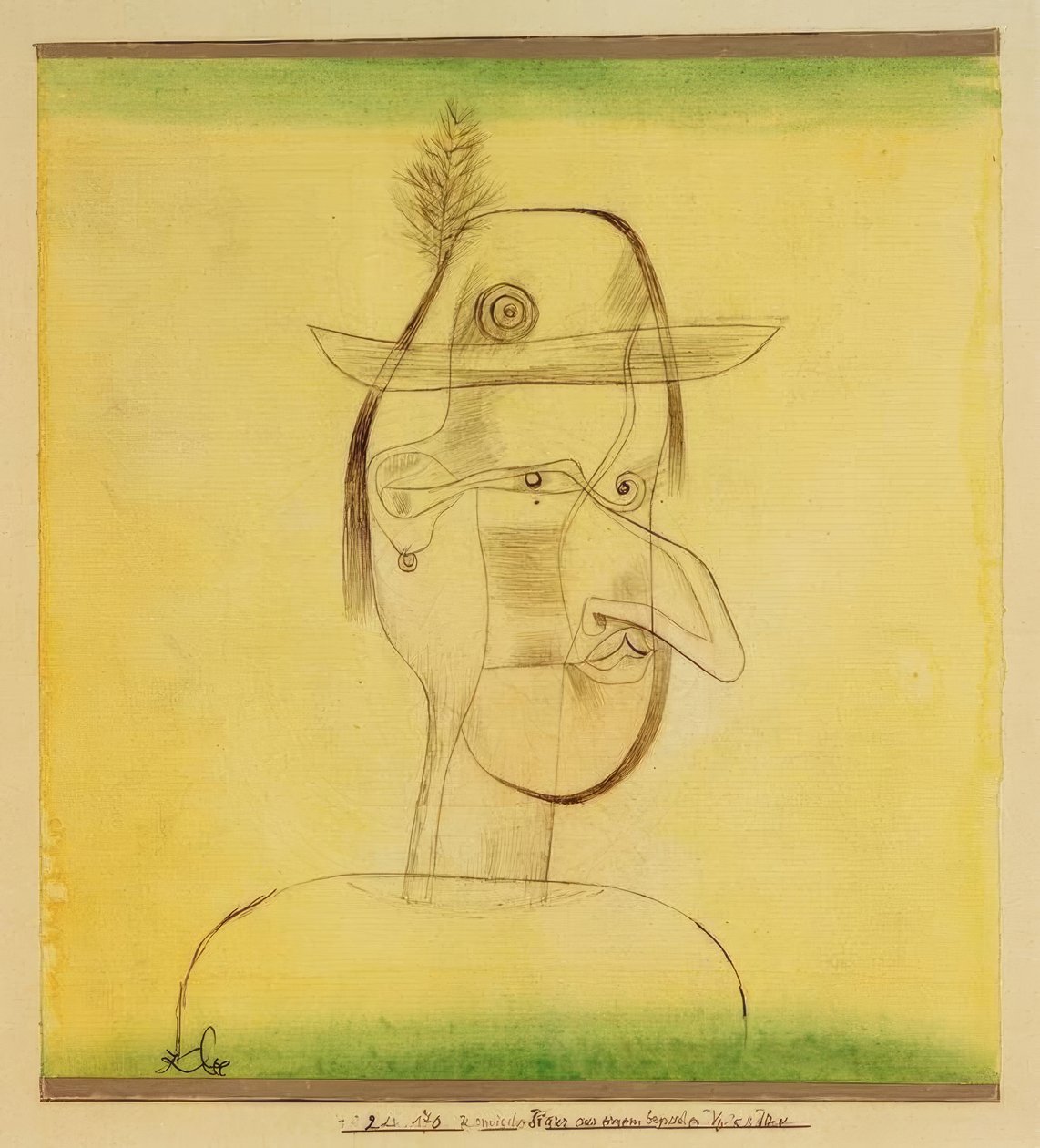 Komisk figur fra et bayersk folkespil af Paul Klee