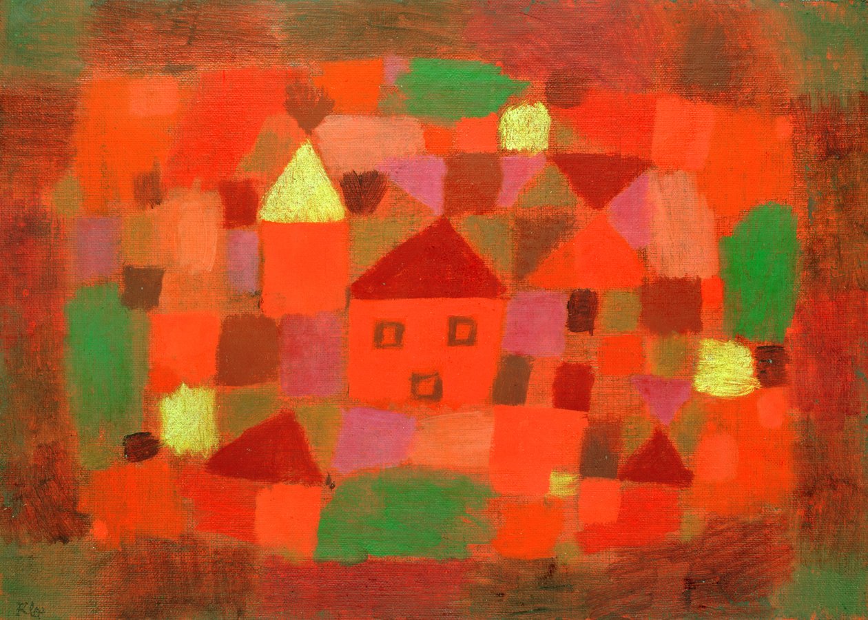 Landskab med solnedgang af Paul Klee