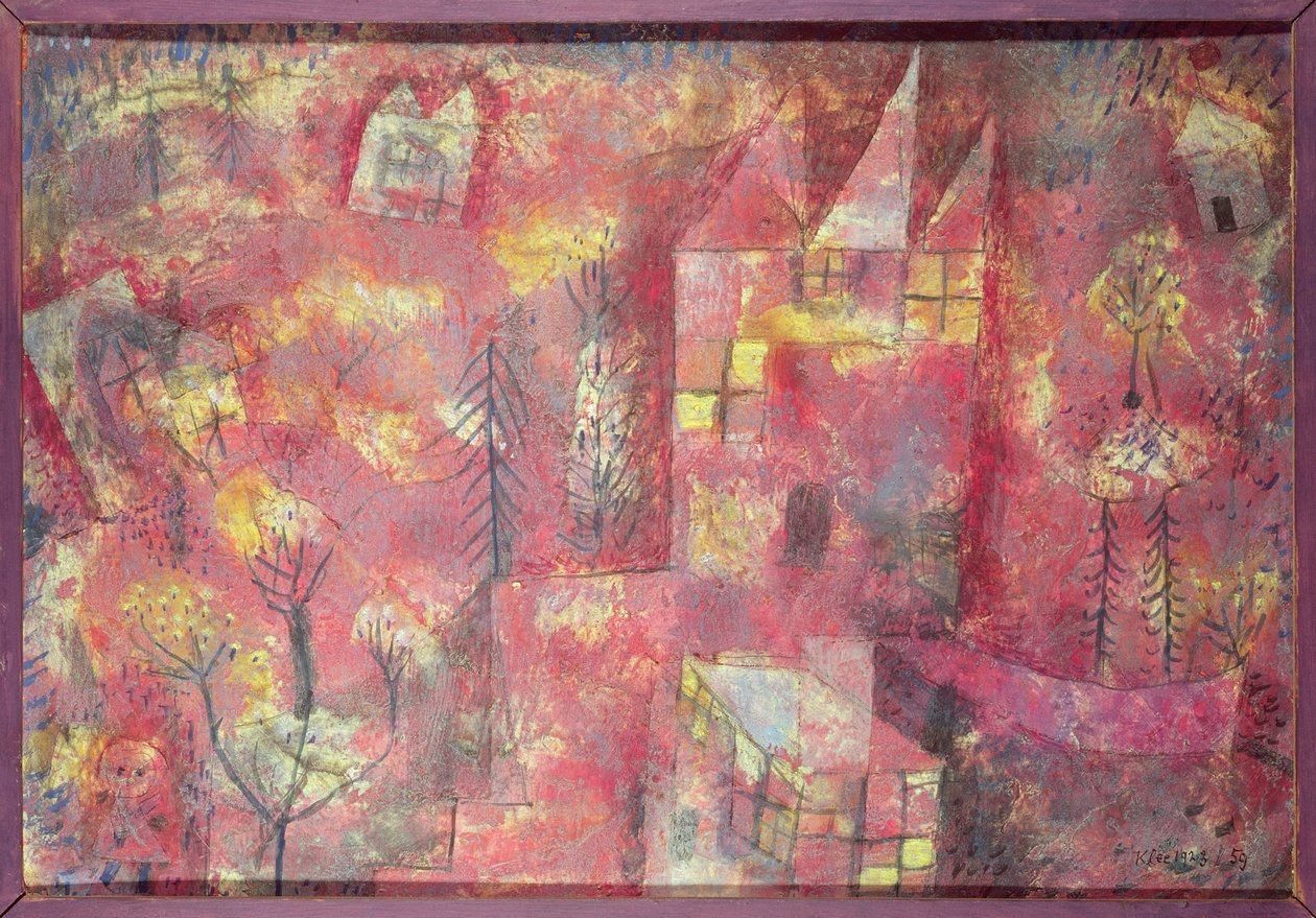 Landskab med barn af Paul Klee