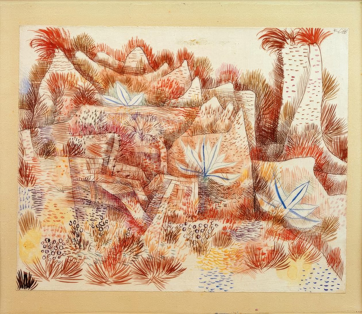 Landskab med agaves af Paul Klee