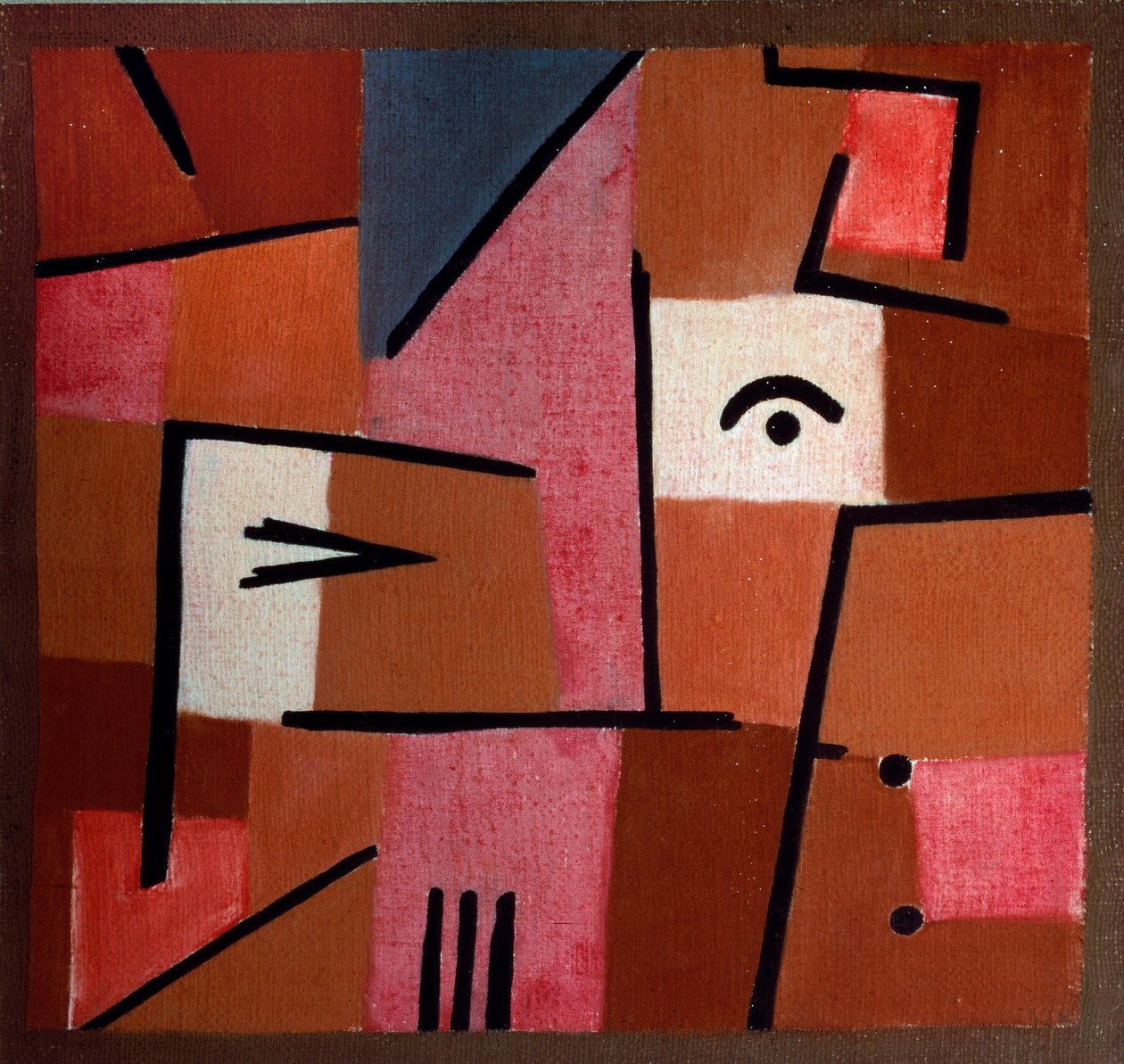 Se i det røde (pastelon bomuld og jute af Paul Klee