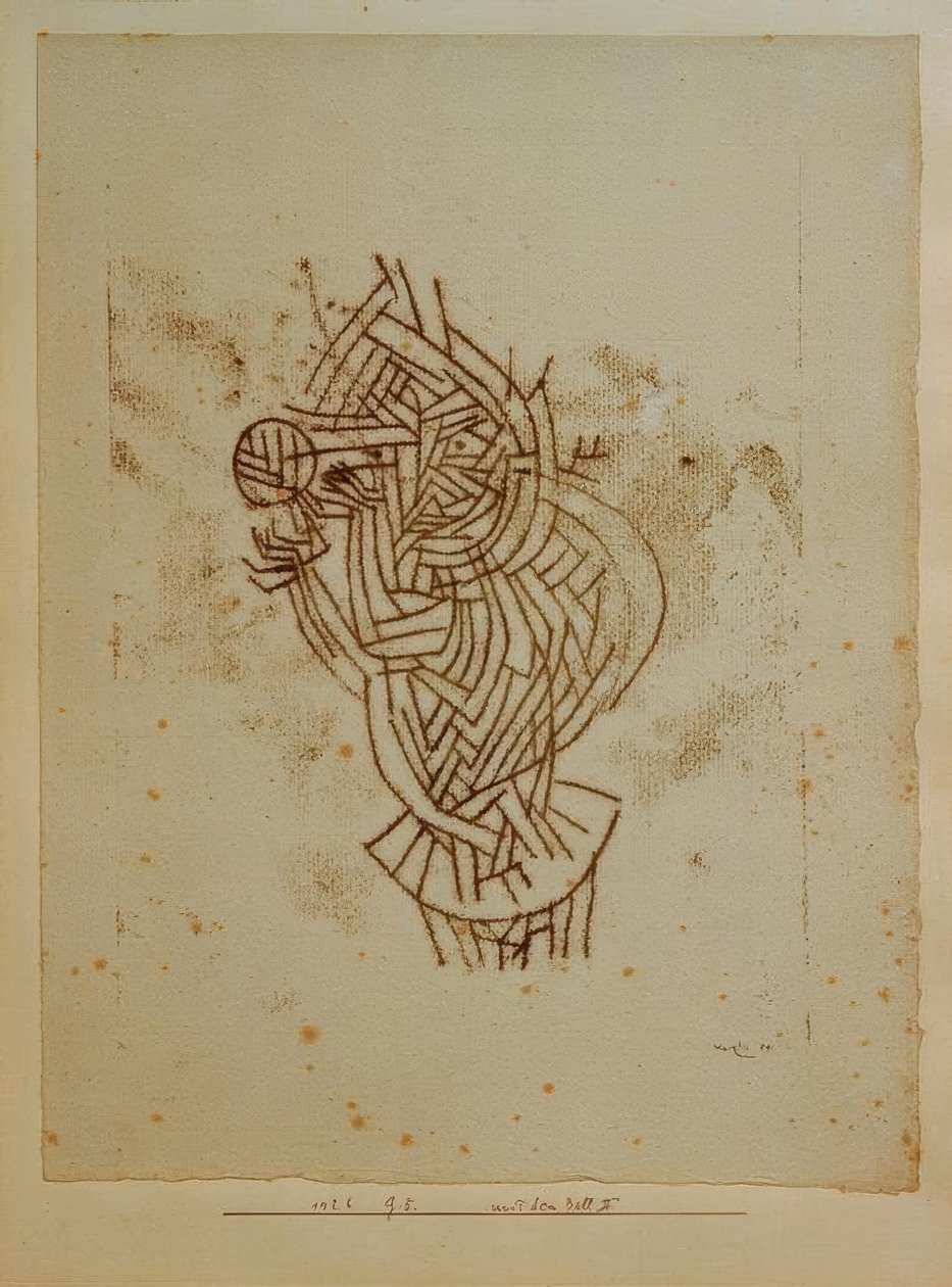 Med bolden II af Paul Klee