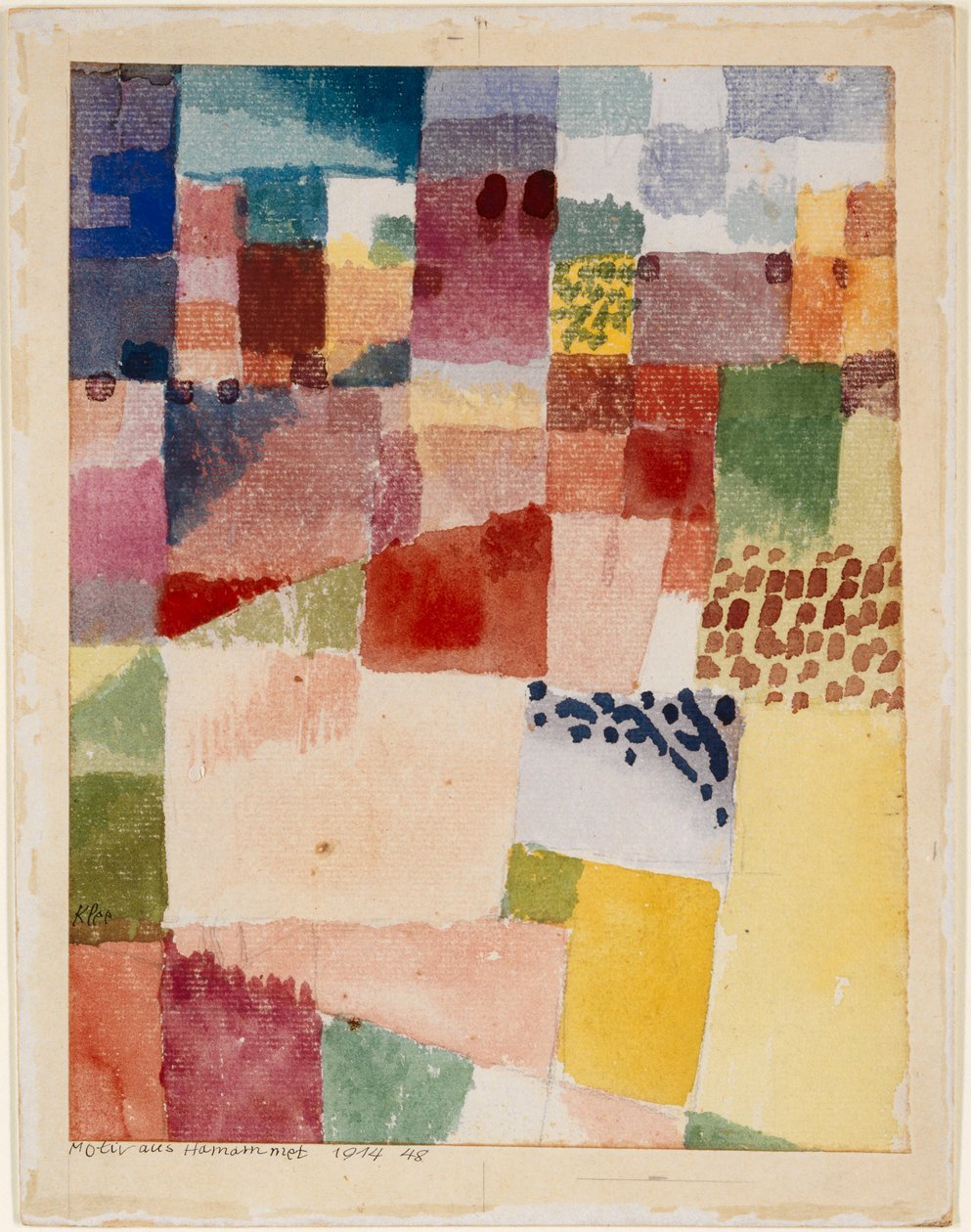 Motiv fra Hamammet, 1914. af Paul Klee