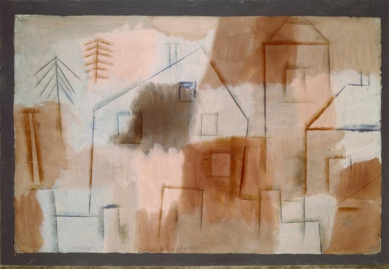 Placer i blå og orange af Paul Klee