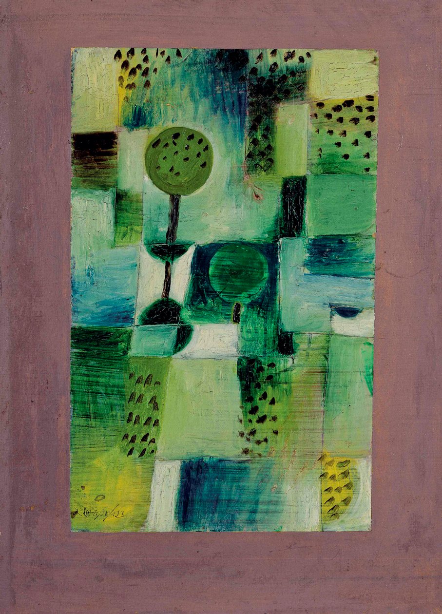Parkbillede ved Regen Park in the Rain, 1920. af Paul Klee