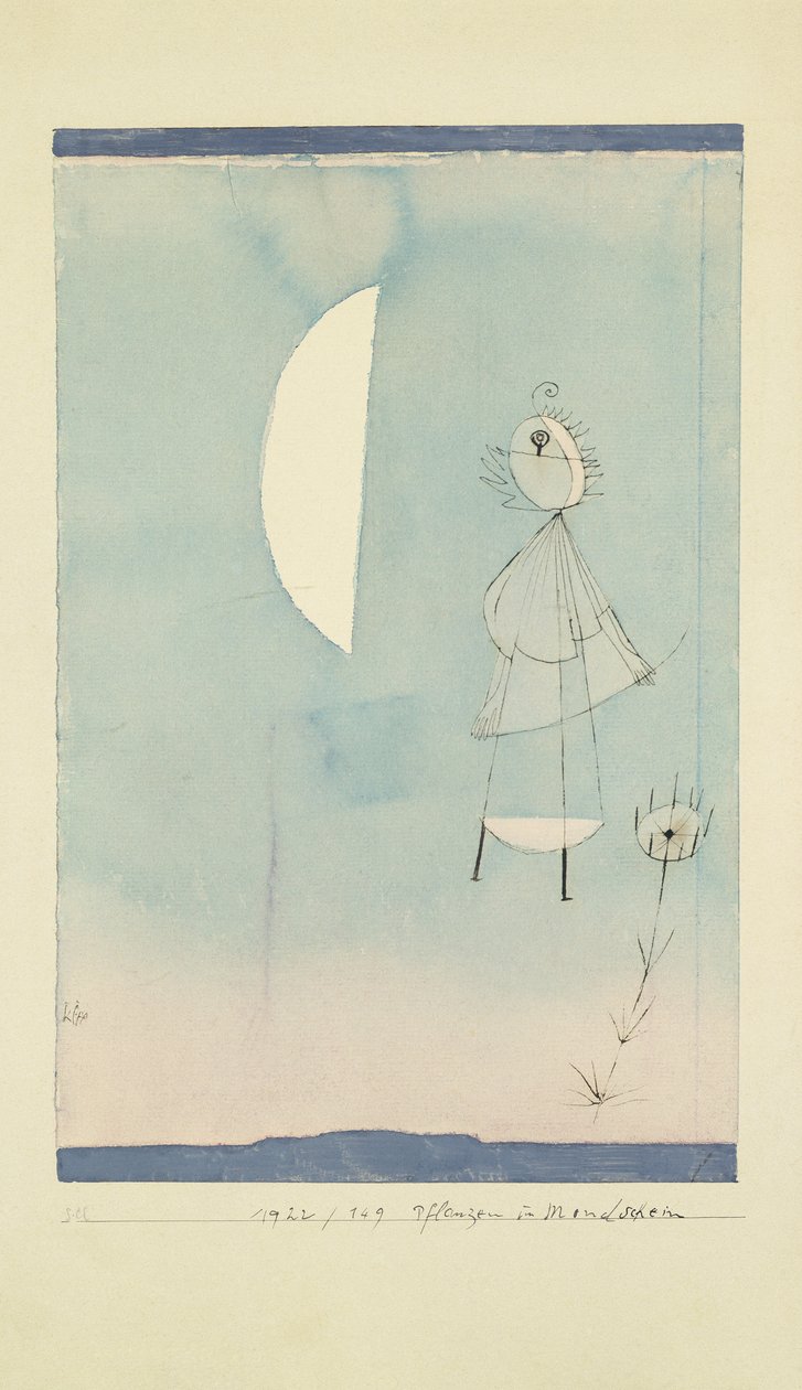 Planter i måneskin (blæk og akvarel på papir) af Paul Klee