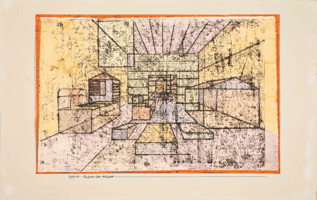 Husenes værelse, 1921. af Paul Klee