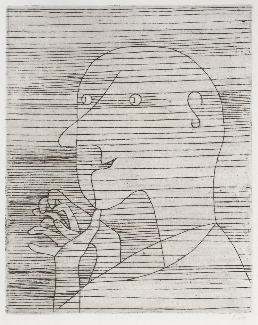 Beregner gammel mand af Paul Klee