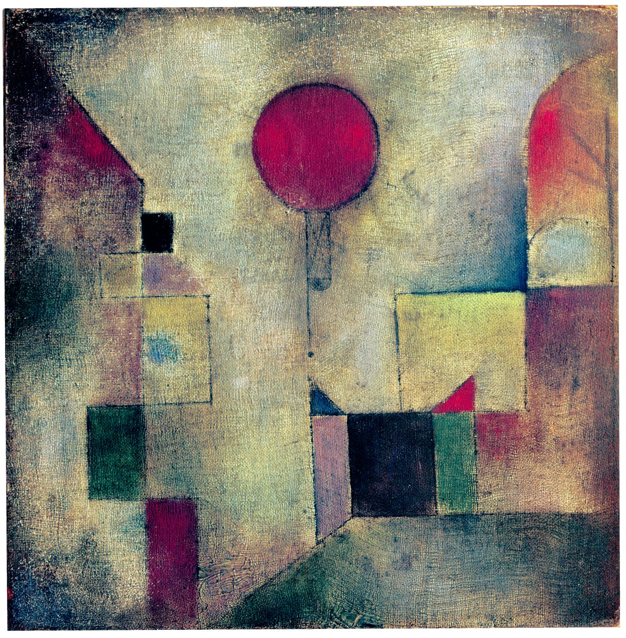Rød ballon, 1922 af Paul Klee