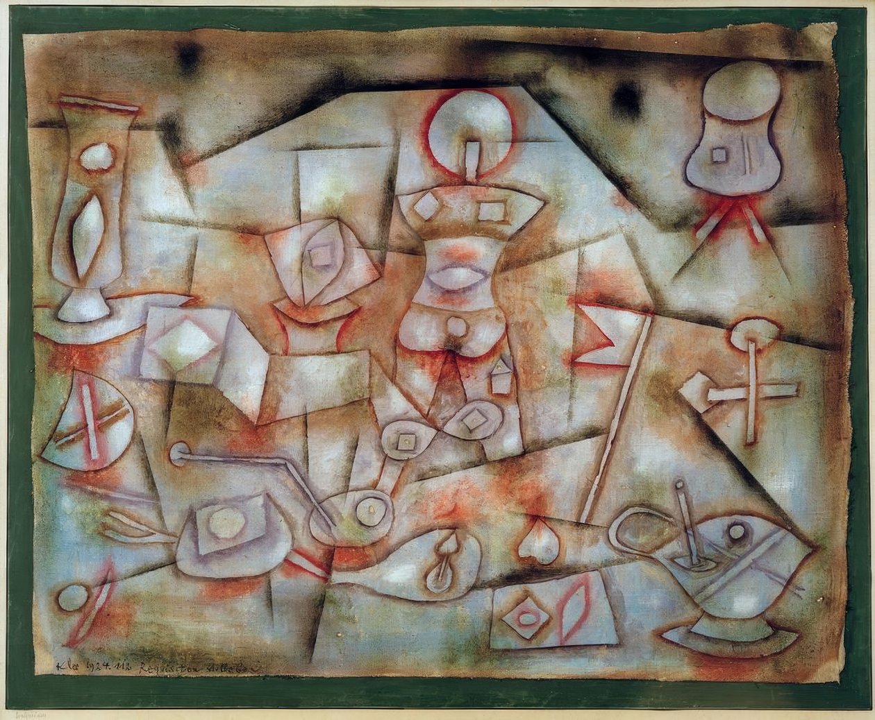 Rekvisitter stilleben af Paul Klee