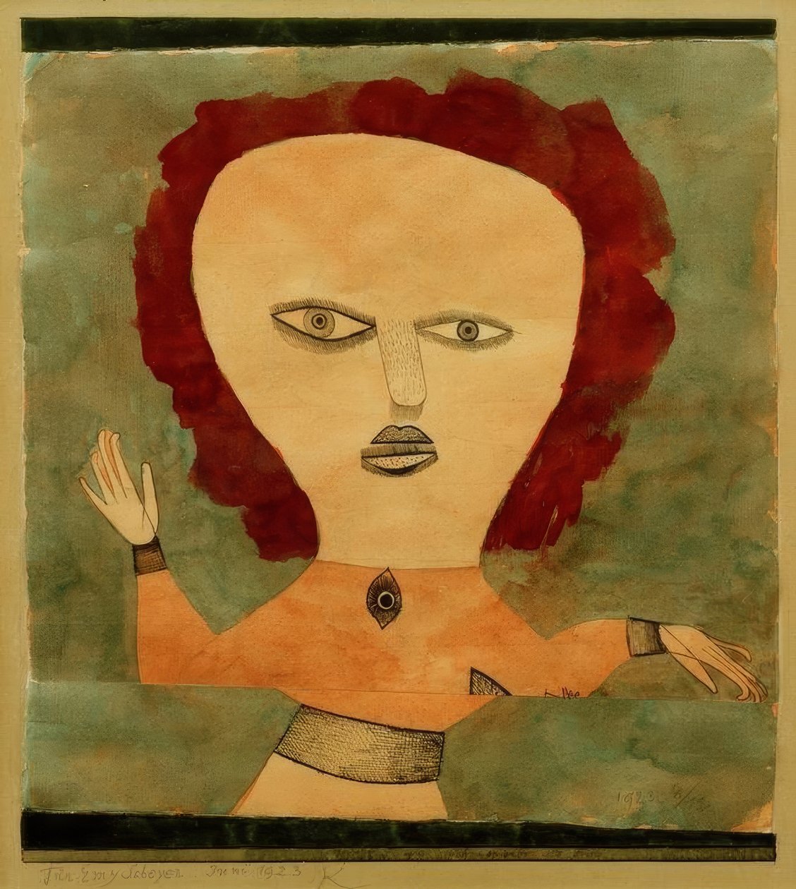 Skuespiller som kvinde af Paul Klee