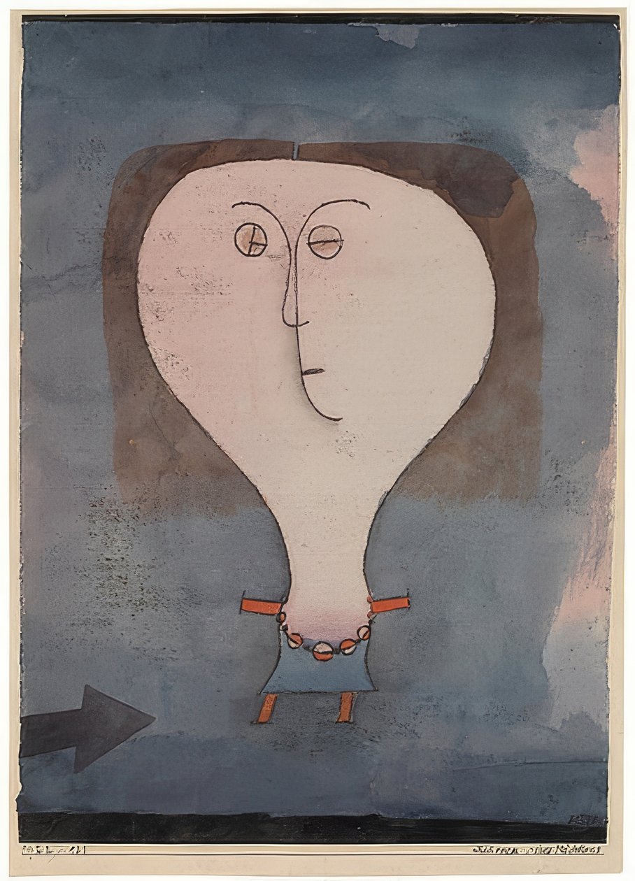 Forskrækkelse for en pige. 1922 af Paul Klee
