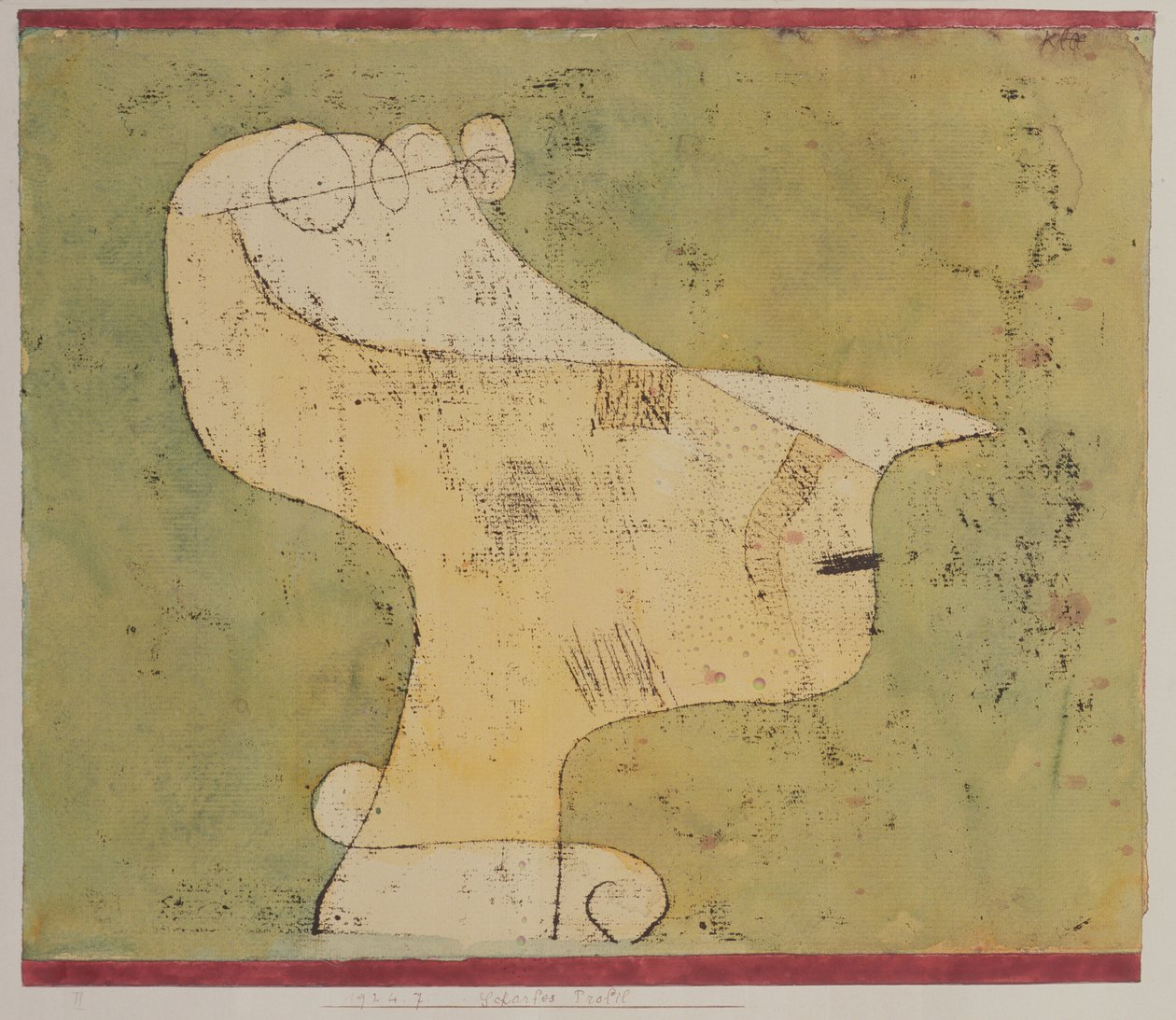 Skarp profil af Paul Klee