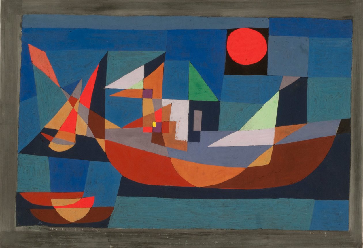Skibe i hvile, 1927. af Paul Klee