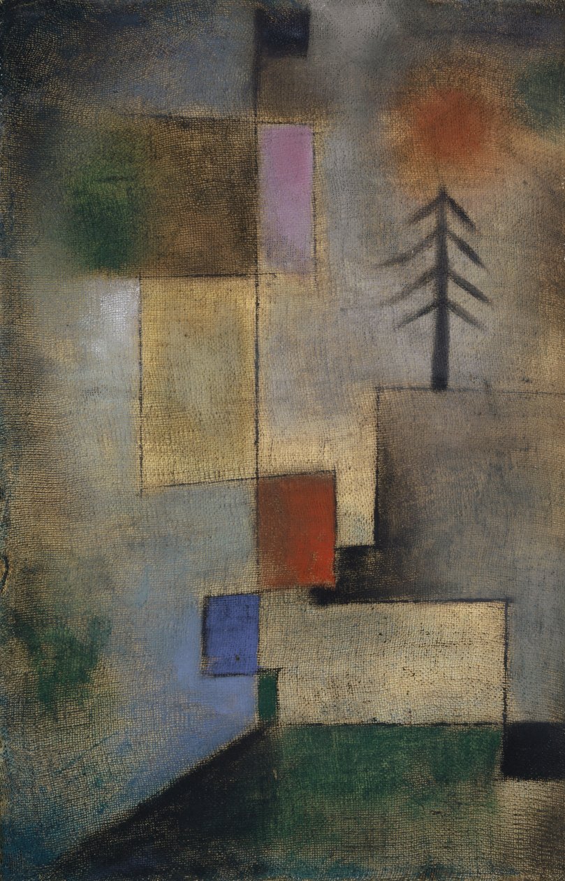 Lille billede af grantræer af Paul Klee