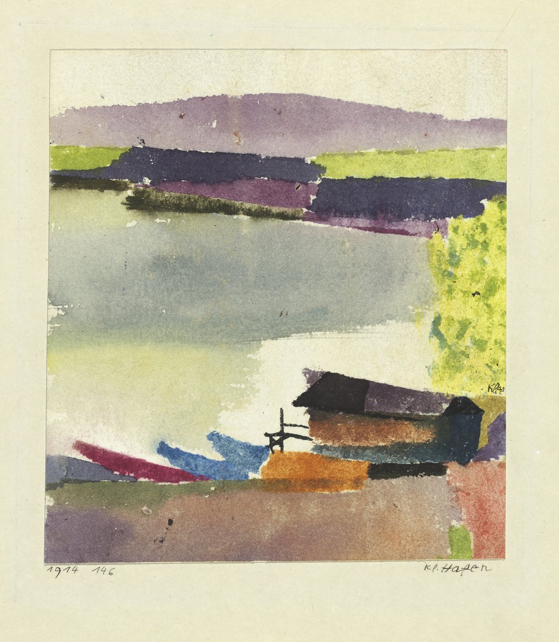 Lille havn, 1914 af Paul Klee