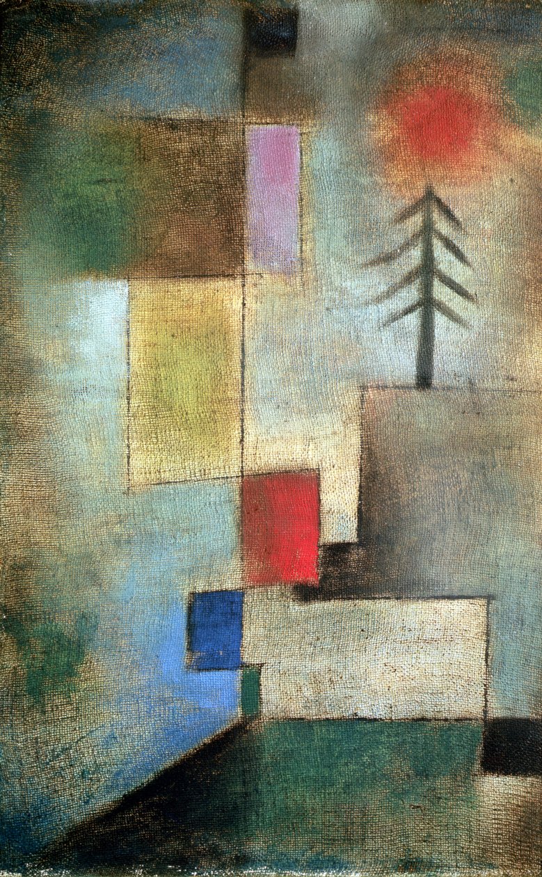 Lille billede af grantræer af Paul Klee