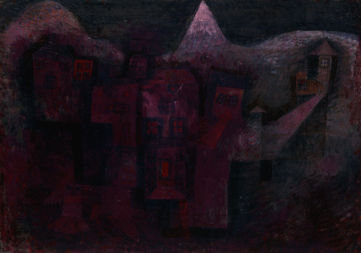 Southern Mountain Village; Sudliches Bergdorf af Paul Klee