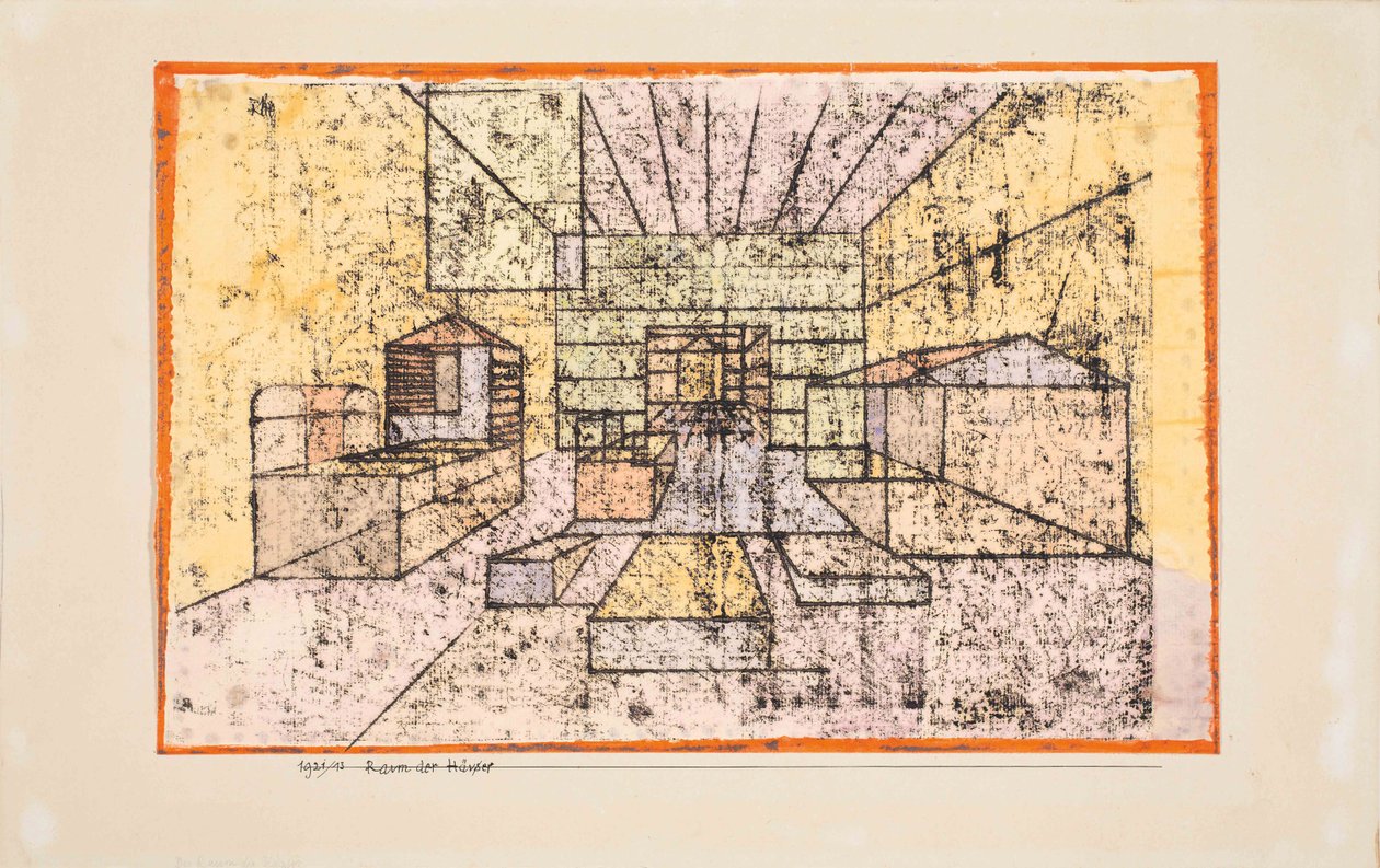 Husenes rum, 1921. af Paul Klee