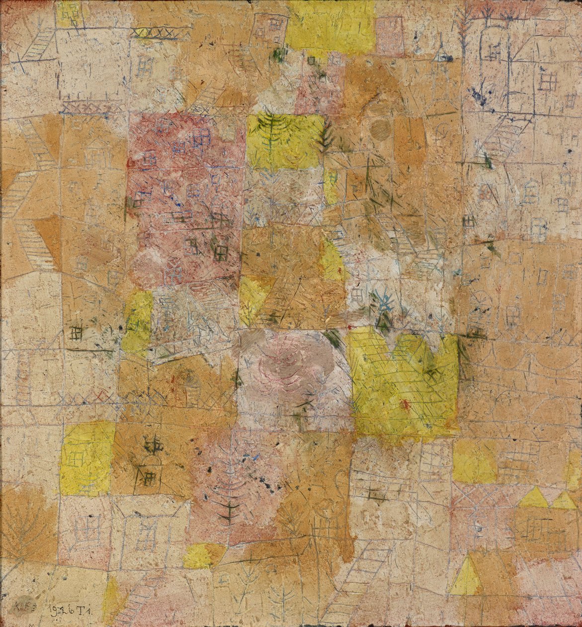 Forstadsidyl, 1926. af Paul Klee