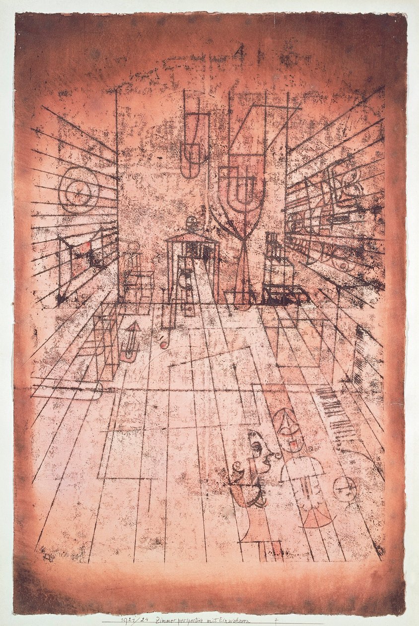 Schweiz, Bern, værelsesperspektiv med indbyggere af Paul Klee