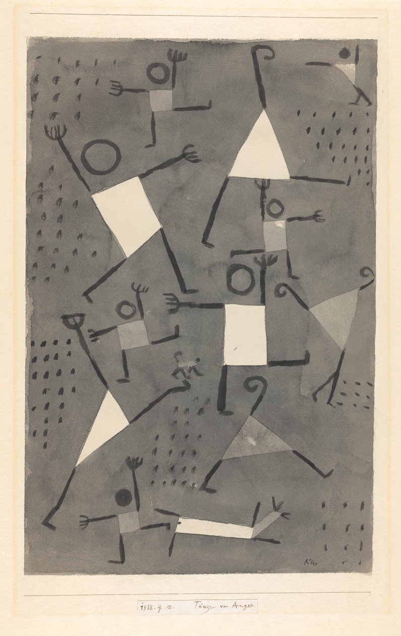 Danse forårsaget af frygt, 1938. af Paul Klee