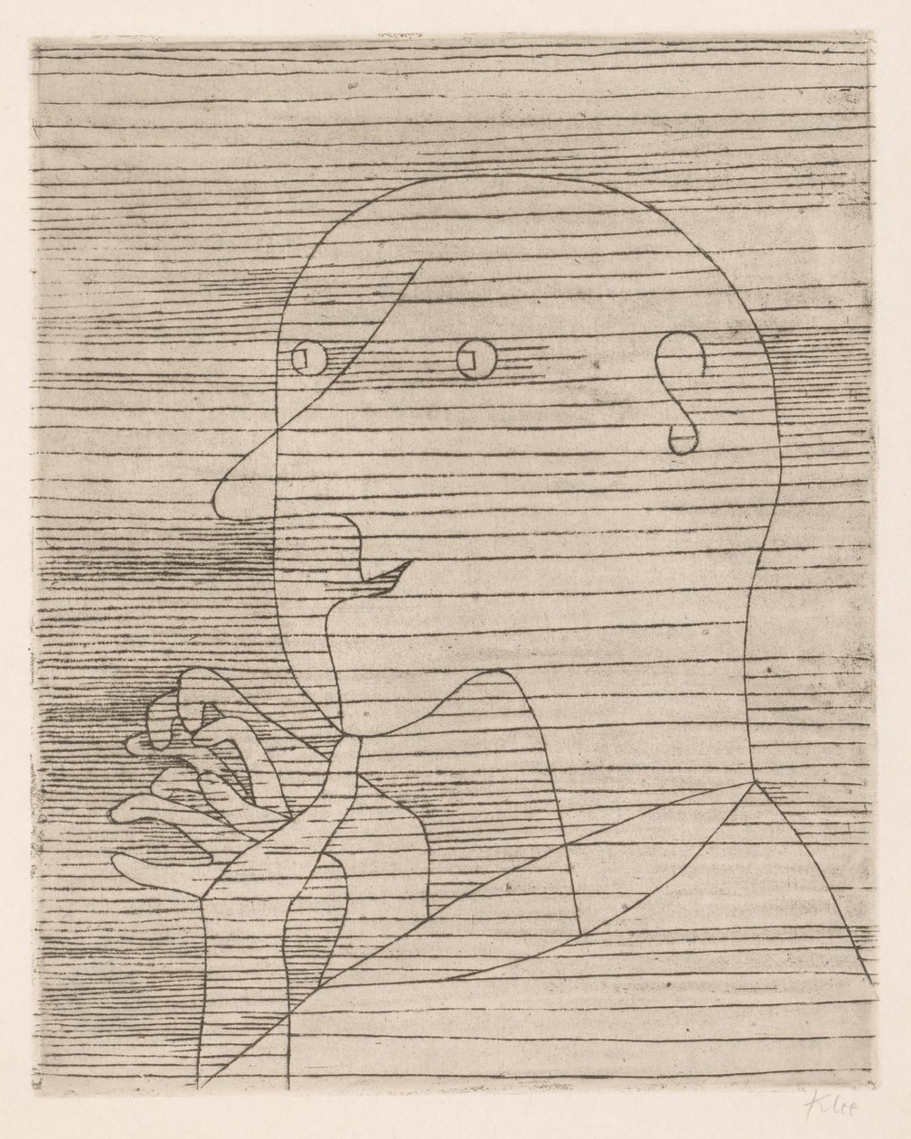 Den beregnende gamle mand af Paul Klee