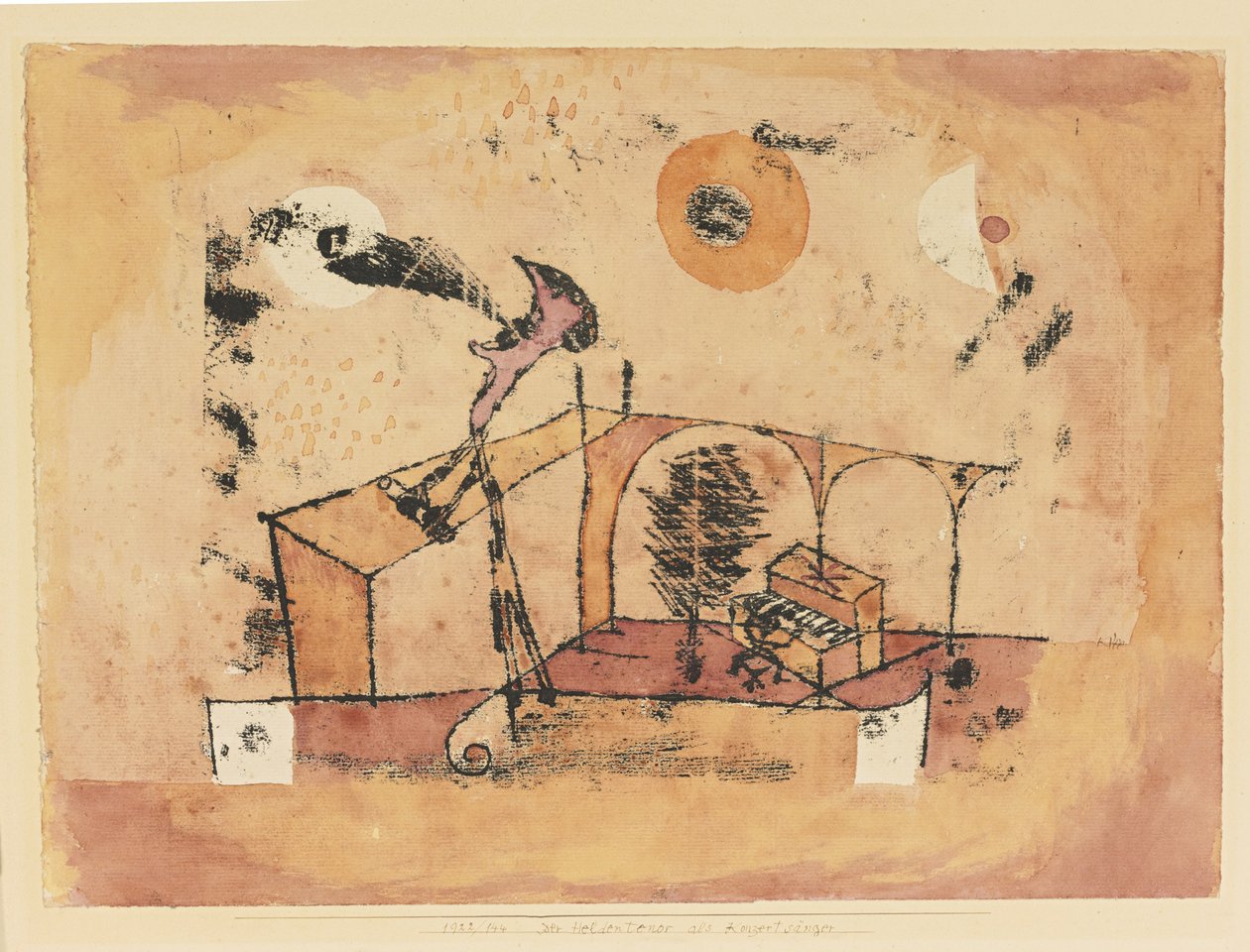 The Heroic Tenor As a Concert Singer, 1922 af Paul Klee