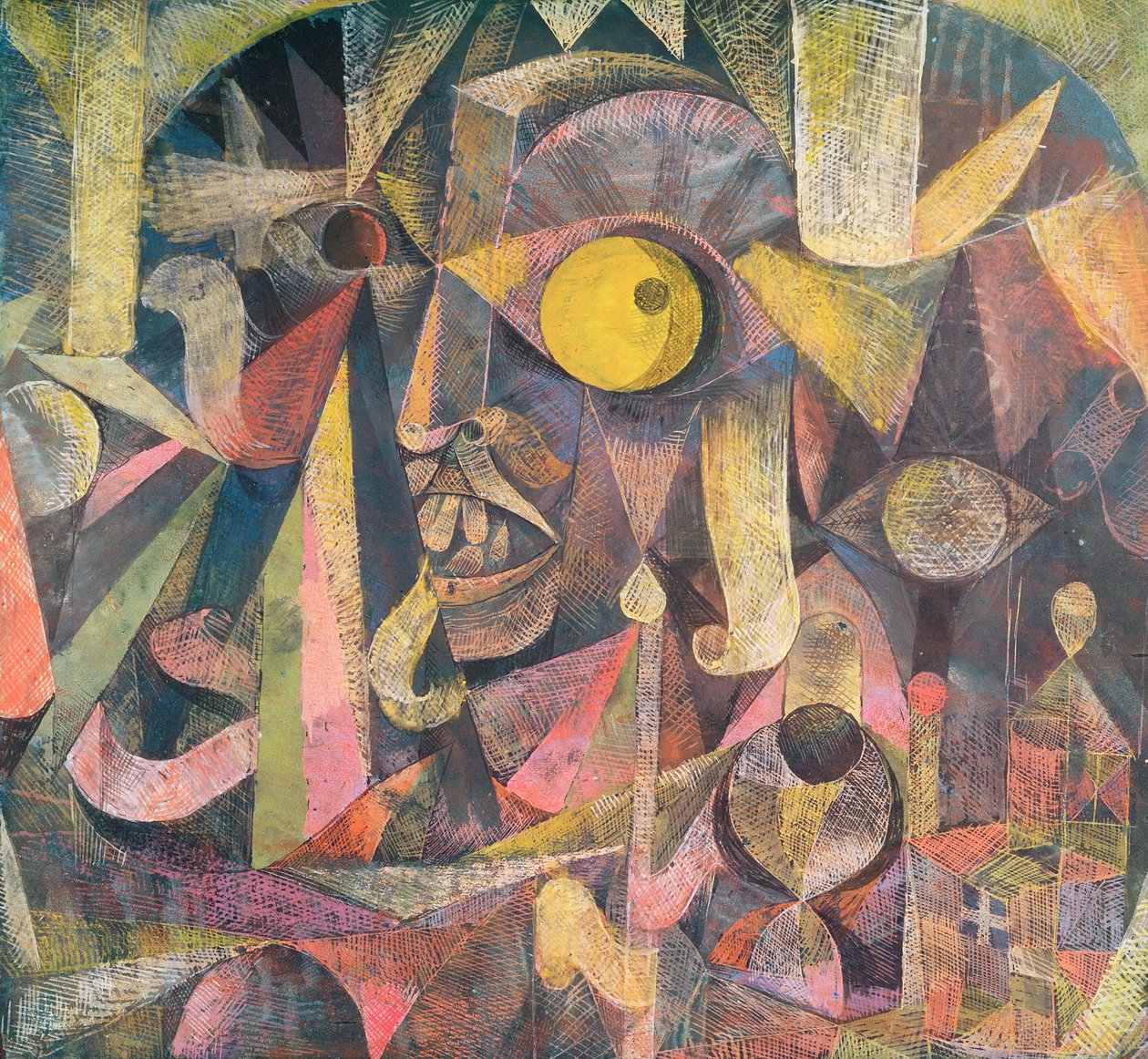 Månen var på vej ned, den viste mig en englænders grimas, en Lord Mal Fame af Paul Klee