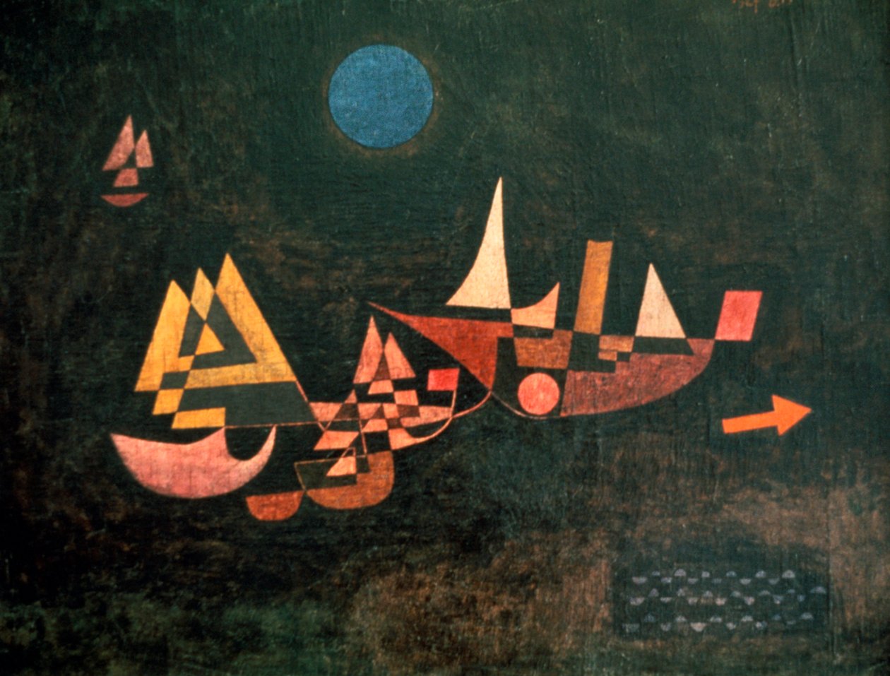 Skibene afgår, 1927 af Paul Klee
