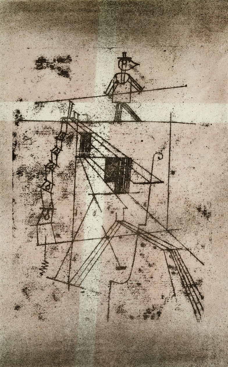 Tightrope Walker; Seiltanzer (Kornfeld 95 IV b) af Paul Klee
