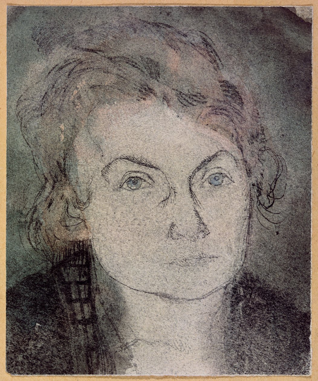 Uden titel (Lily Klee-Stumpf) (1876-1946) c.1906 (blyant og akvarel på papir) af Paul Klee