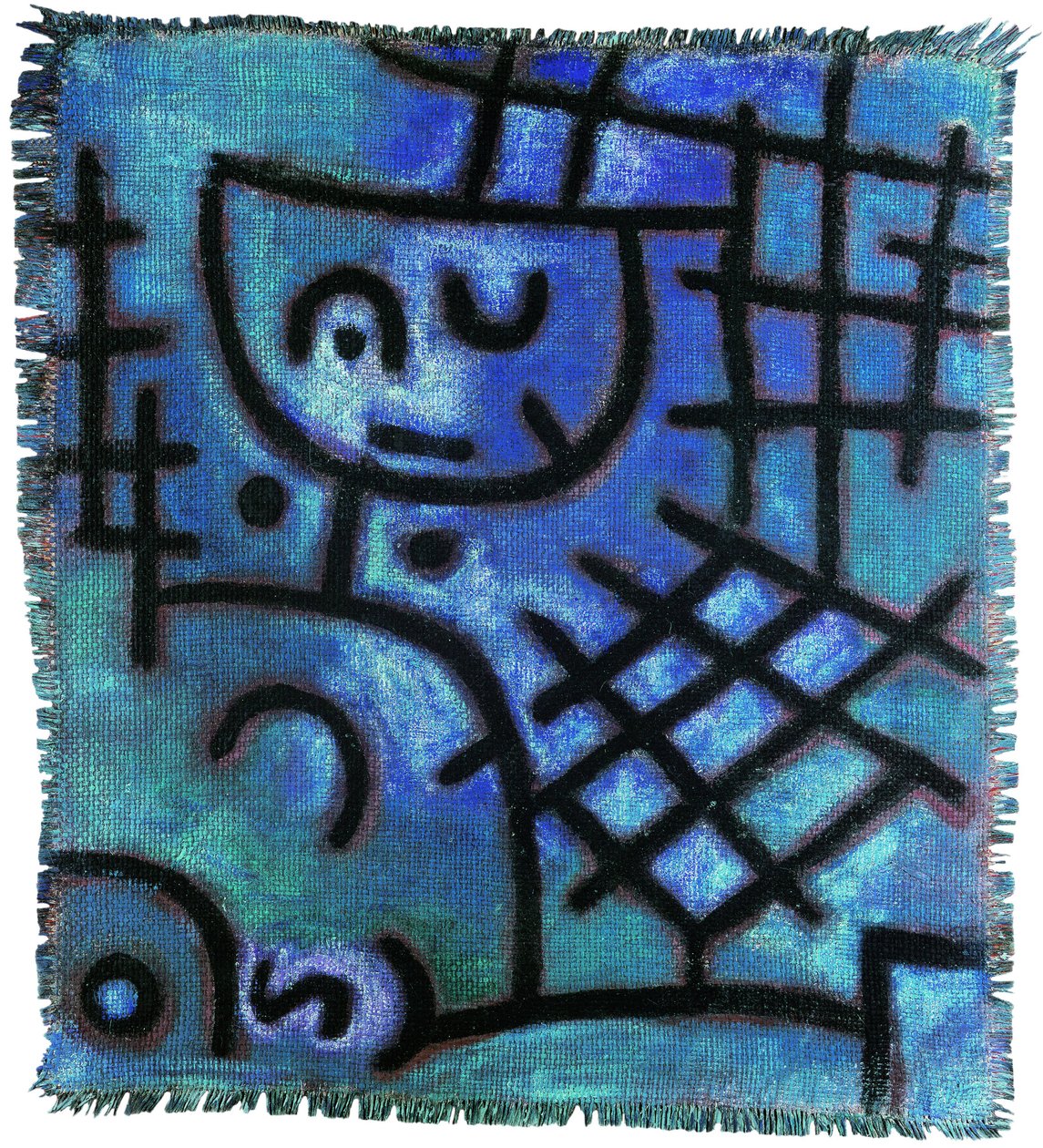 Uden titel, ca. 1940 (olie på jute) af Paul Klee