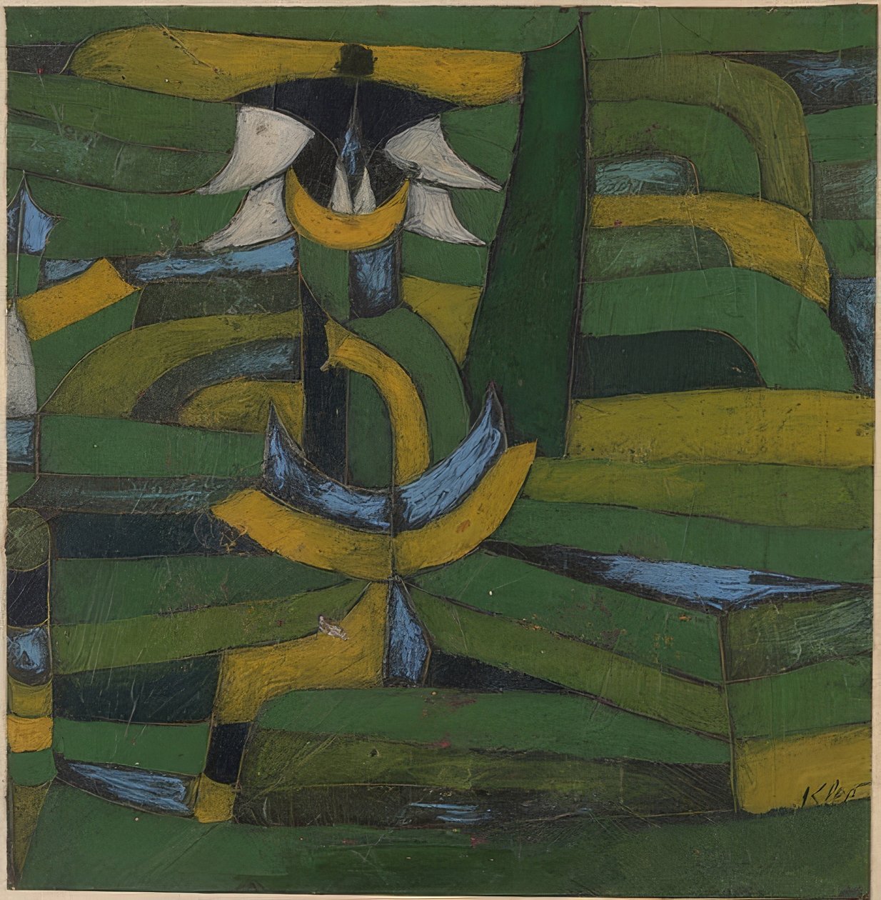 Hvid blomst i haven. 1920 af Paul Klee