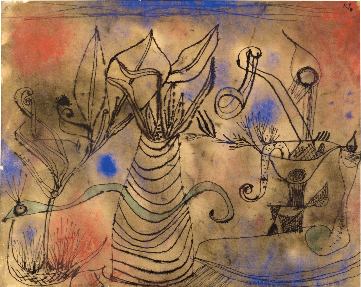 Med slangen, 1924. af Paul Klee
