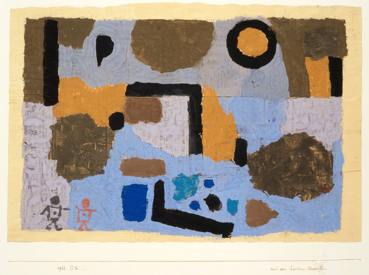 Med de to tabte, 1938. af Paul Klee