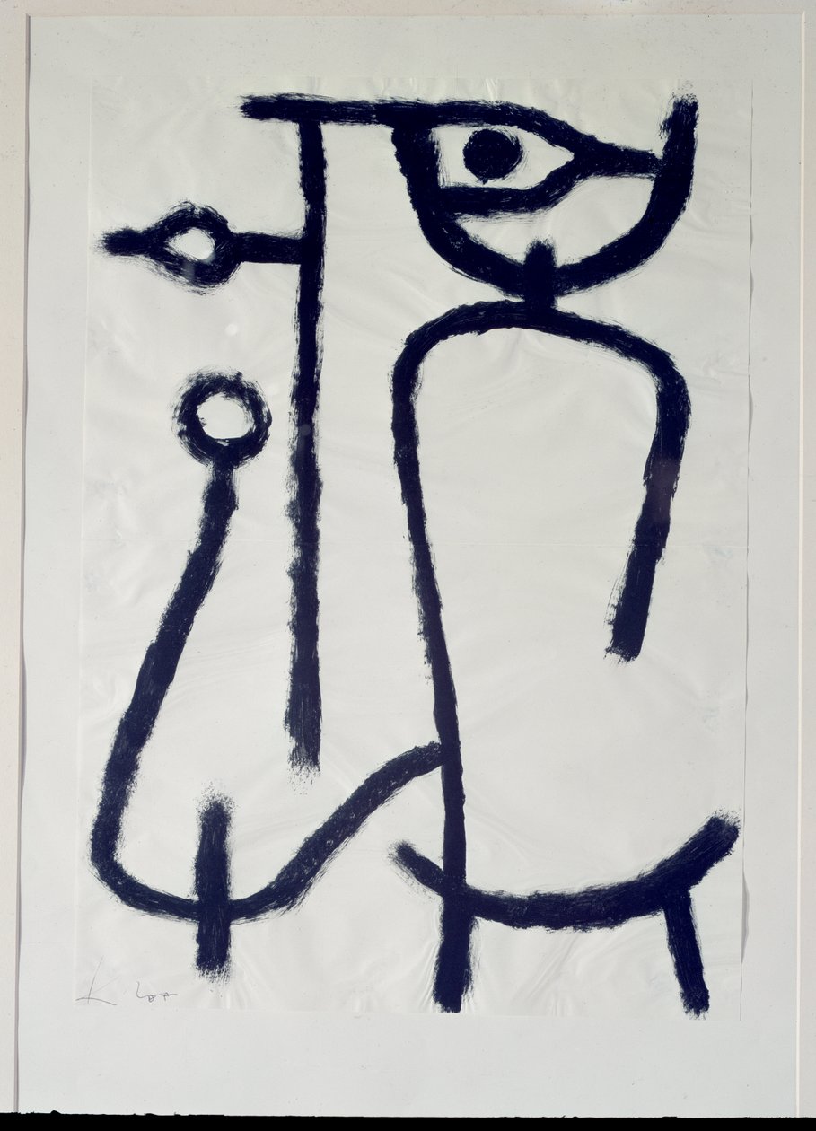 Kvinde til side (Tegning, 20. århundrede) af Paul Klee