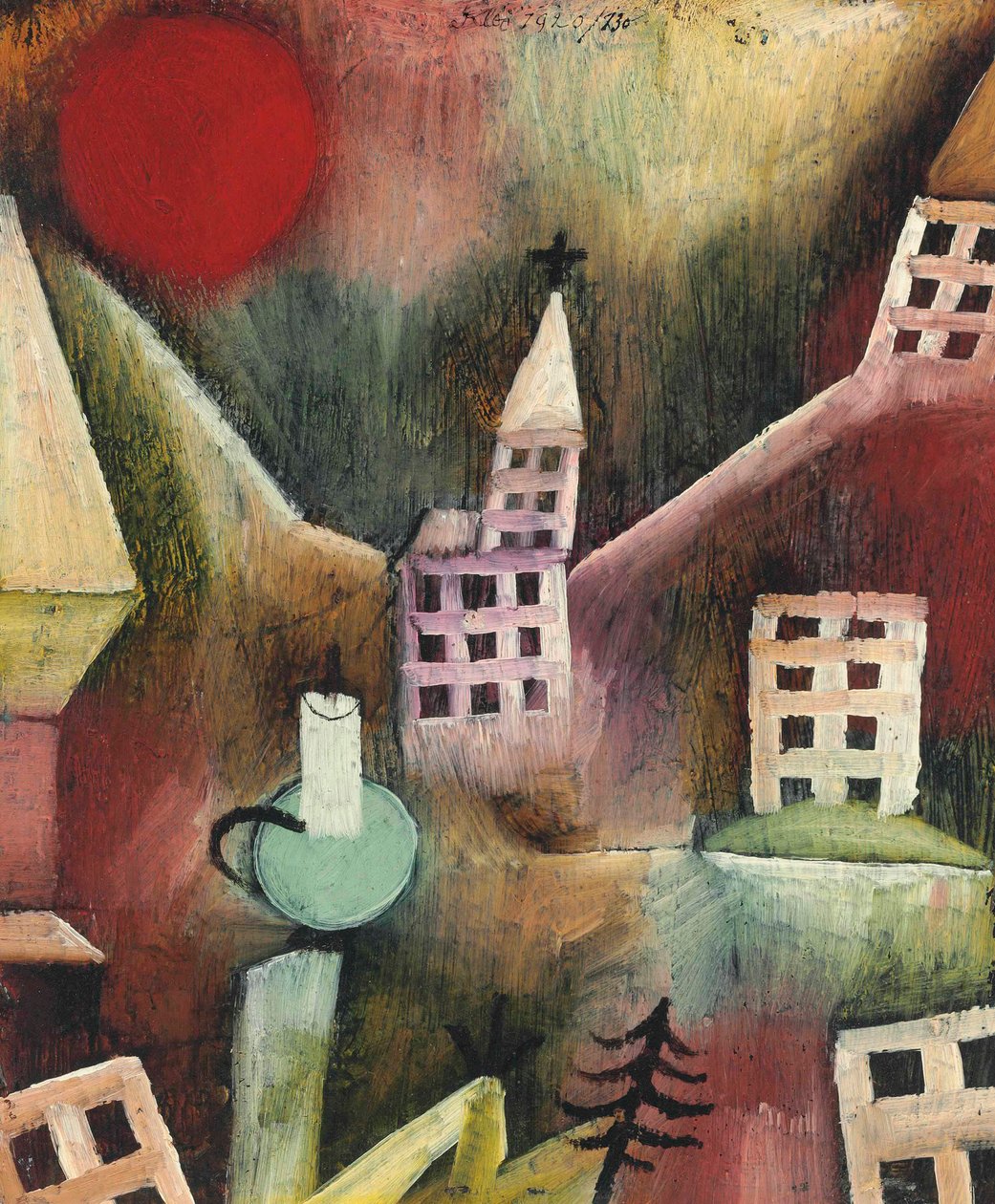 Ødelagt landsby, 1920. af Paul Klee
