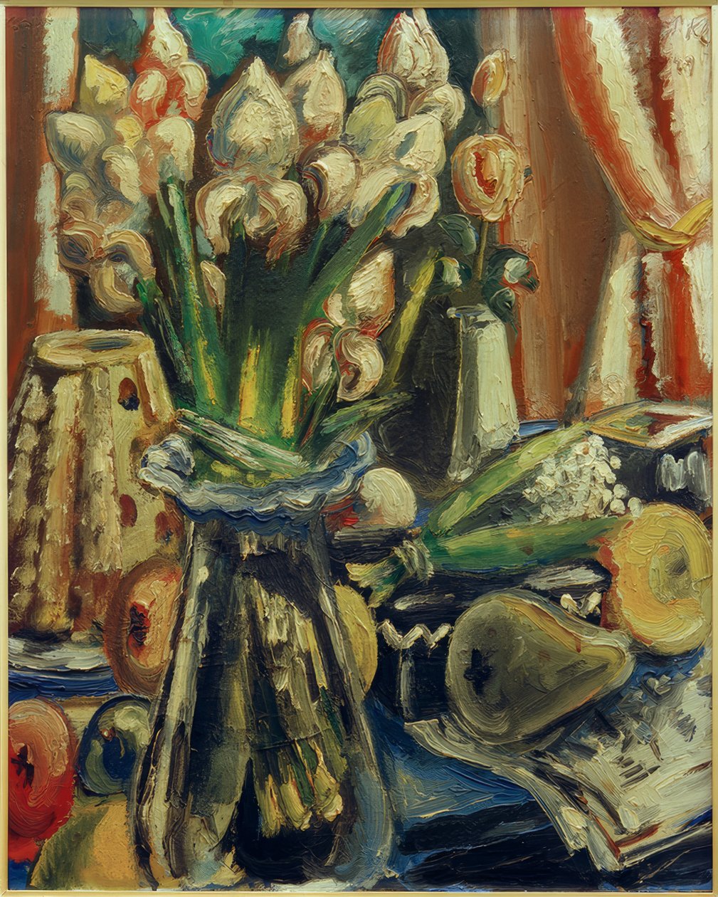 Stilleben med en buket iris af Paul Kleinschmidt