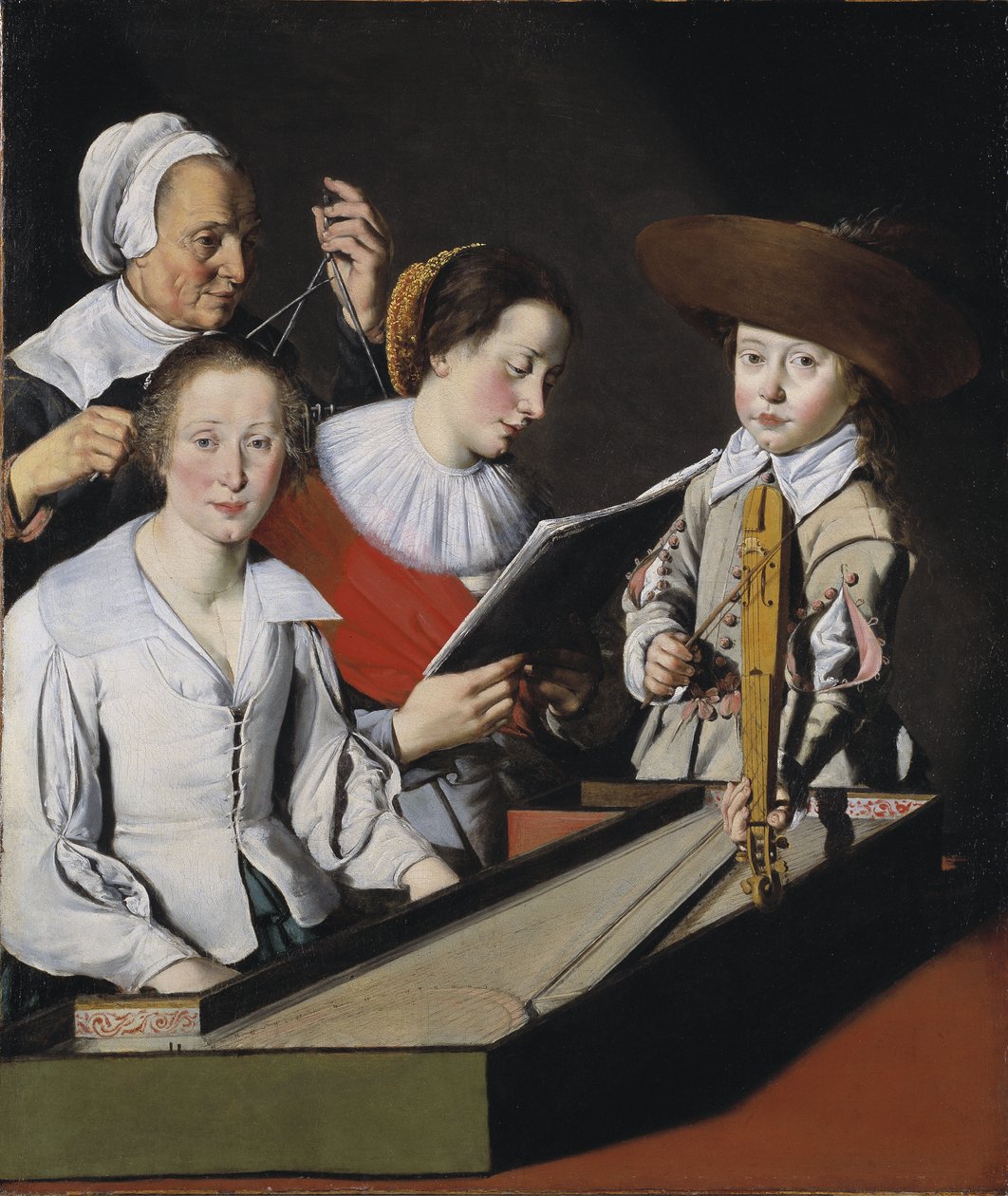 Une fete musicale - A Musical Party, af La Tarte, Paul (?-1636). Olie på lærred. Mål: 116x98,8 cm. Nationalmuseum Stockholm af Paul La Tarte