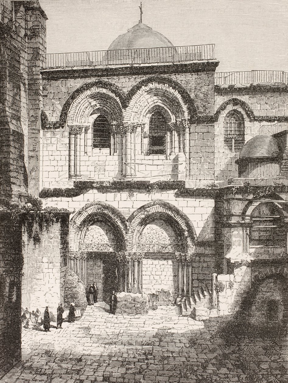 Jerusalem, Palæstina. Den Hellige Gravs Kirke i det 19. århundrede. af Paul Lacroix