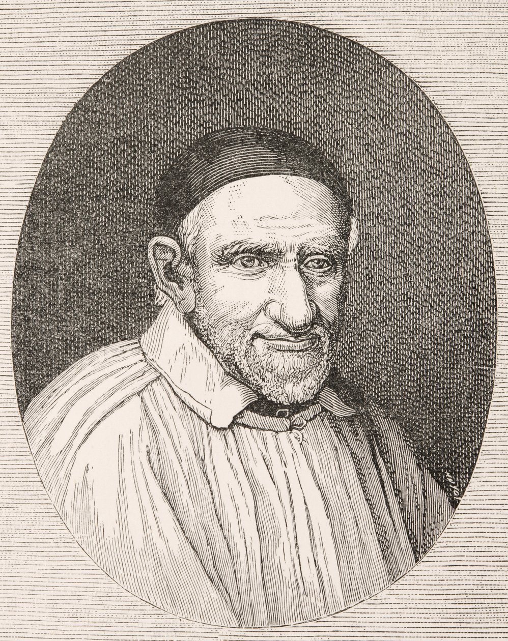 Sankt Vincent de Paul 1581 - 1660. Fransk katolsk præst og helgen. Efter et værk af Simon Francois. af Paul Lacroix