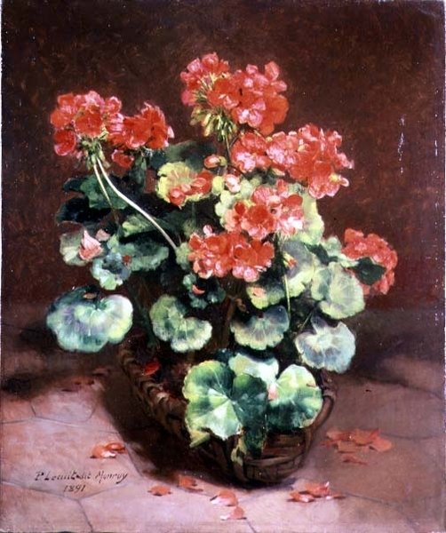 Blomster i en kurv af Paul Lecuit Monroy