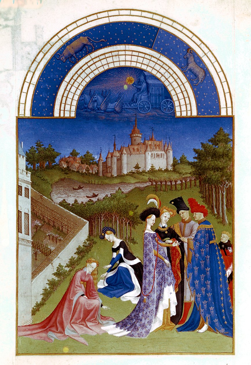 april, 1412-1416 af Paul Limbourg
