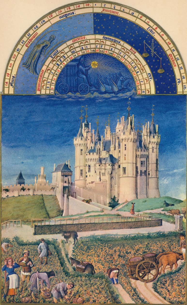 September - Château de Saumur, 1400-tallet, 1939 af Paul Limbourg