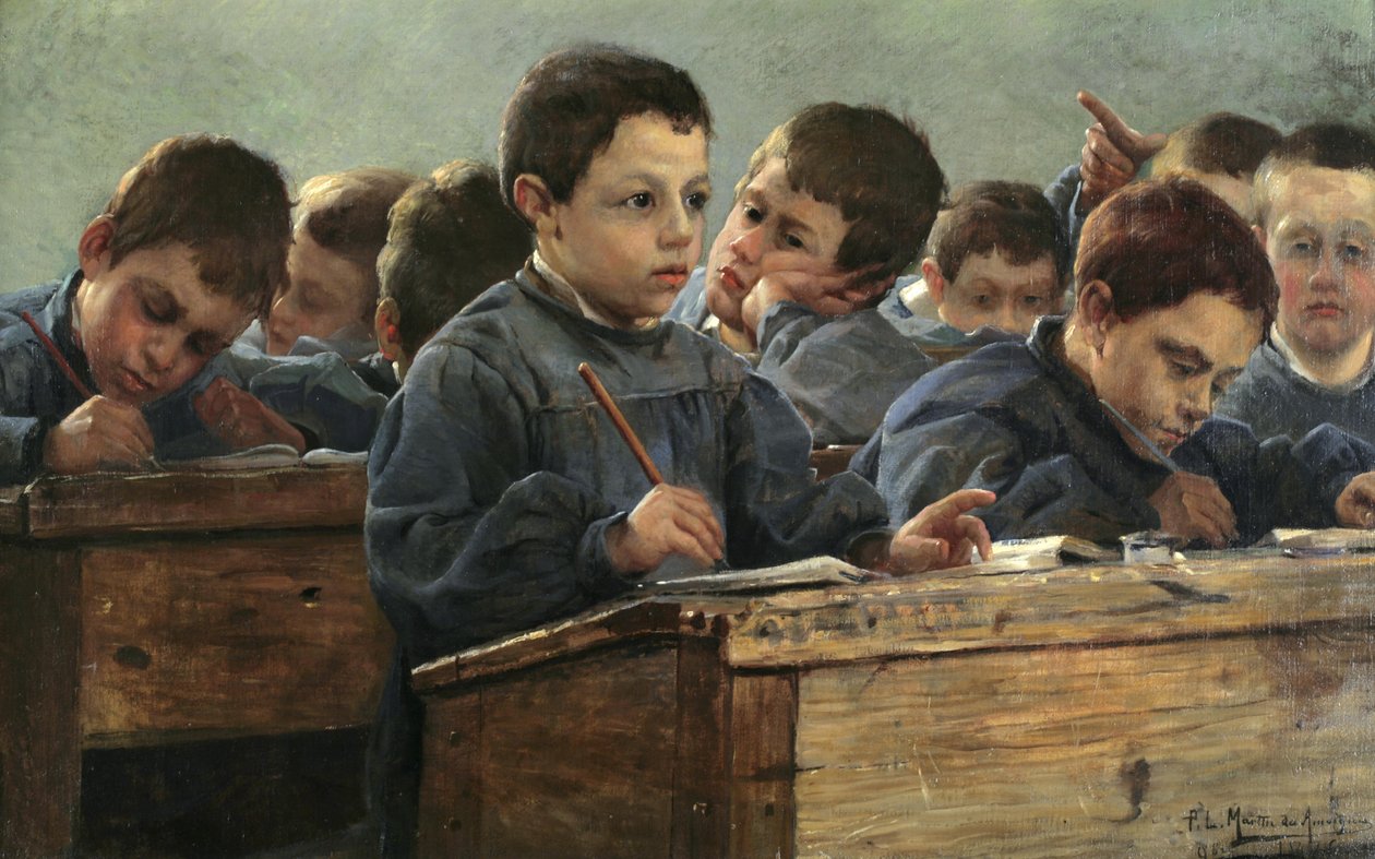 I klasseværelset, 1886. af Paul Louis Martin des Amoignes