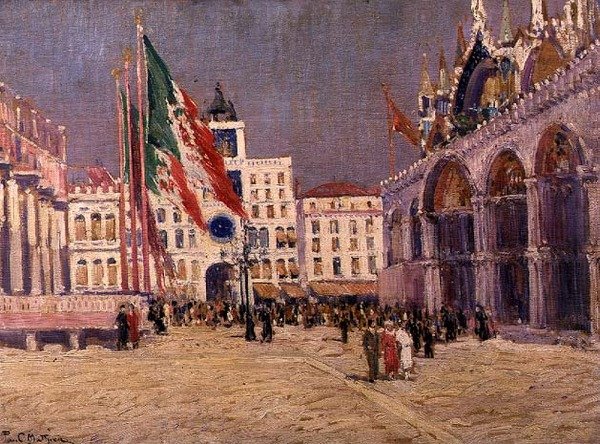 Festival Day, ca. 1925 (olie på lærred) af Paul Mathieu