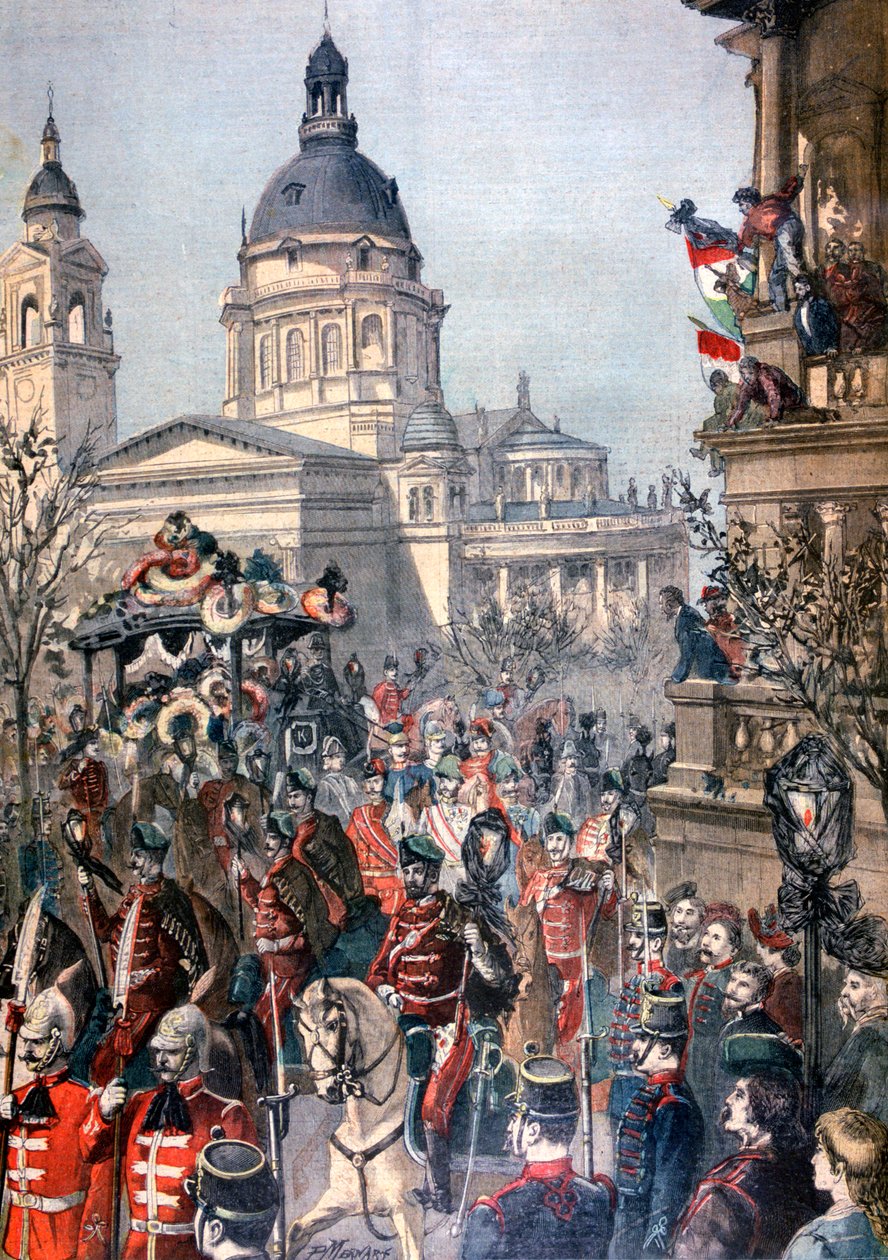 Begravelse af Lajos Kossuth, Budapest, 21. marts 1894. af Paul Merwart