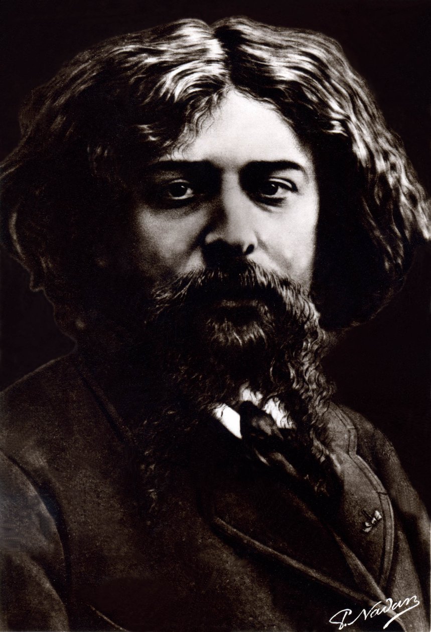 Alphonse Daudet, ca. 1880 (foto) af Paul Nadar