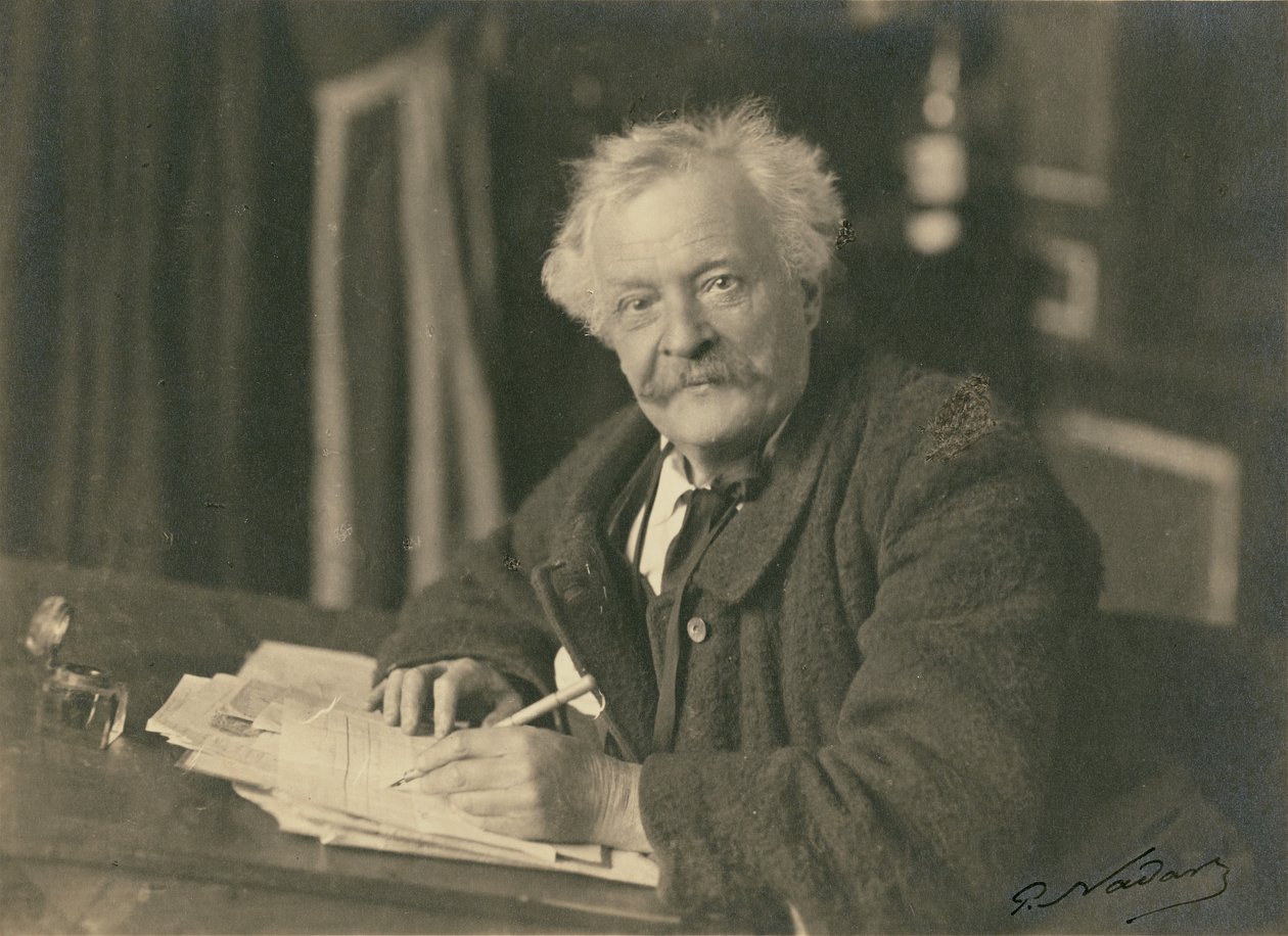 Félix Nadar siddende ved skrivebordet af Paul Nadar